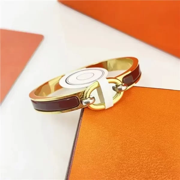 Pulseira de ouro real 18k, feminina, para meninas, designer, punk, gótico, jóias de luxo, marca, venda por atacado - Image 8