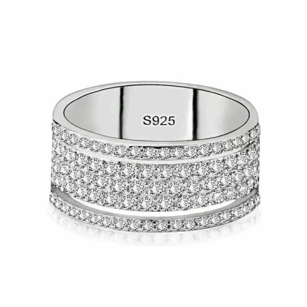 Anéis feminino de diamante feito à mão cz promessa real 925 prata esterlina noivado casamento anéis de banda gemstones festa jóias - Image 45