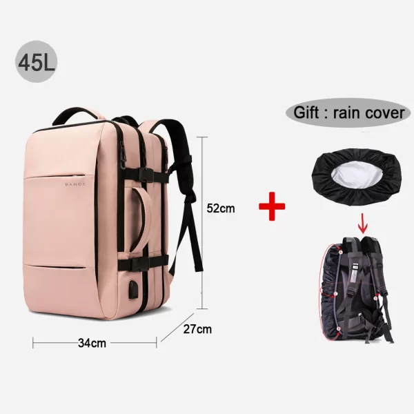 Mochilas de Viagem Impermeável, Bolsa USB Expansível, Grande Capacidade, Estética, Negócios, Escola, Moda, 17.3 - Image 11