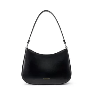 Bolsa de couro feminina, genuíno Hobo Underarm Shoulder, bolsa monocromática, bolsa de casamento, moda luxuosa, alta qualidade