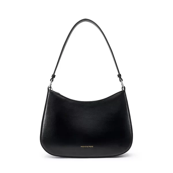 Bolsa de couro feminina, genuíno Hobo Underarm Shoulder, bolsa monocromática, bolsa de casamento, moda luxuosa, alta qualidade