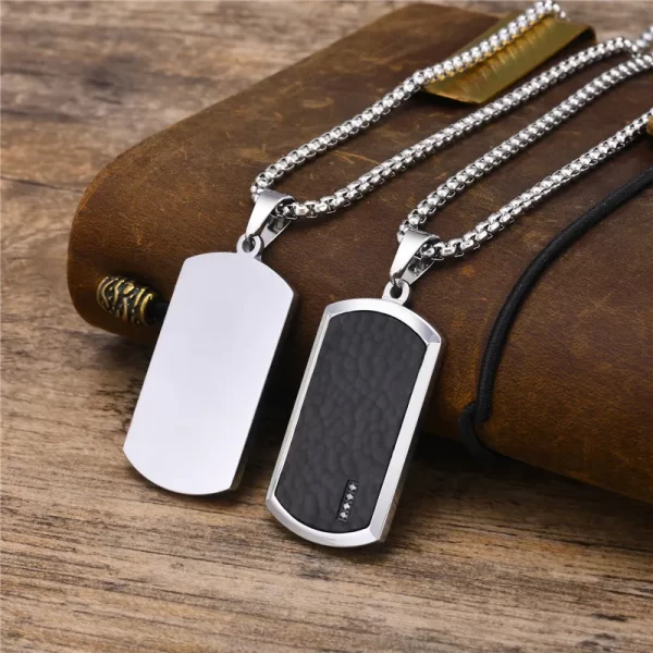 Colar de cães martelados para homens, aço inoxidável, colarinho quadrado, punk vintage, elegante, Kotik - Image 5