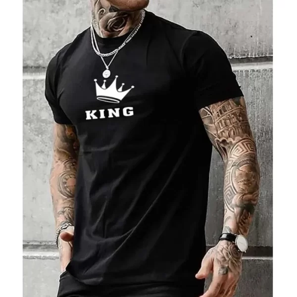 Camiseta K com impressão 3D de letras masculina, camiseta grande solta, manga curta casual diária, camiseta com design de rua, roupa simples - Image 11