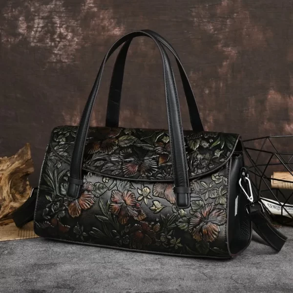 Bolsas de couro genuíno feminino, Mortaora, bolsa de ombro estilo retrô, artesanal, grande capacidade, couro, versátil - Image 2