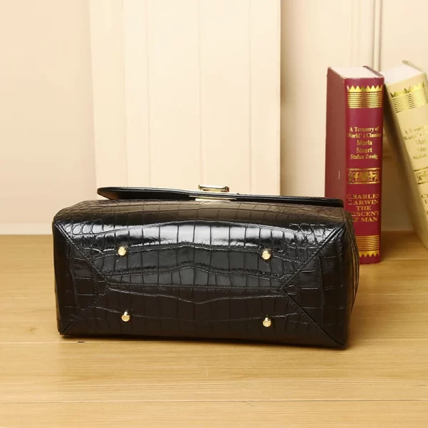 Bolsas feminina, Real couro crocodilo bolsa padrão, designer de luxo bolsa, moda sacos, alta qualidade, novo - Image 5