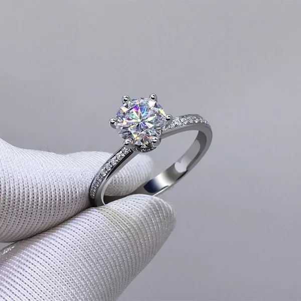 Anéis feminino de diamante feito à mão cz promessa real 925 prata esterlina noivado casamento anéis de banda gemstones festa jóias - Image 36