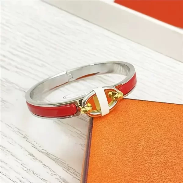 Pulseira de ouro real 18k, feminina, para meninas, designer, punk, gótico, jóias de luxo, marca, venda por atacado - Image 18
