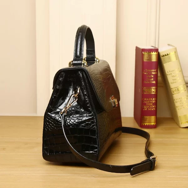 Bolsas feminina, Real couro crocodilo bolsa padrão, designer de luxo bolsa, moda sacos, alta qualidade, novo - Image 6