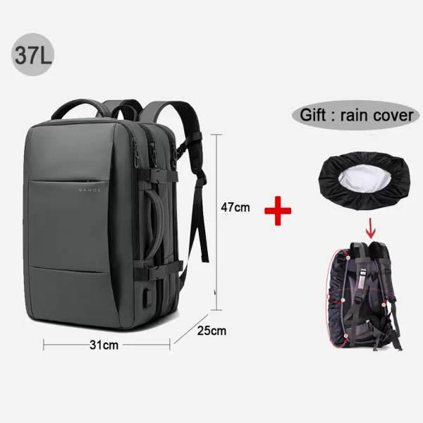 Mochilas de Viagem Impermeável, Bolsa USB Expansível, Grande Capacidade, Estética, Negócios, Escola, Moda, 17.3 - Image 8