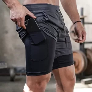 Shorts masculino,Camo, de corrida, ginásio calções desportivos 2 em 1 treino de treino rápido seco ginásio fitness jogging calças curtas de verão