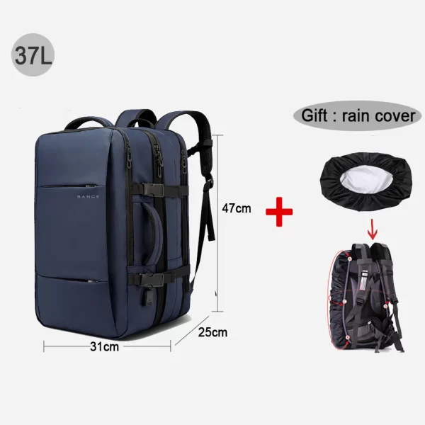 Mochilas de Viagem Impermeável, Bolsa USB Expansível, Grande Capacidade, Estética, Negócios, Escola, Moda, 17.3 - Image 14