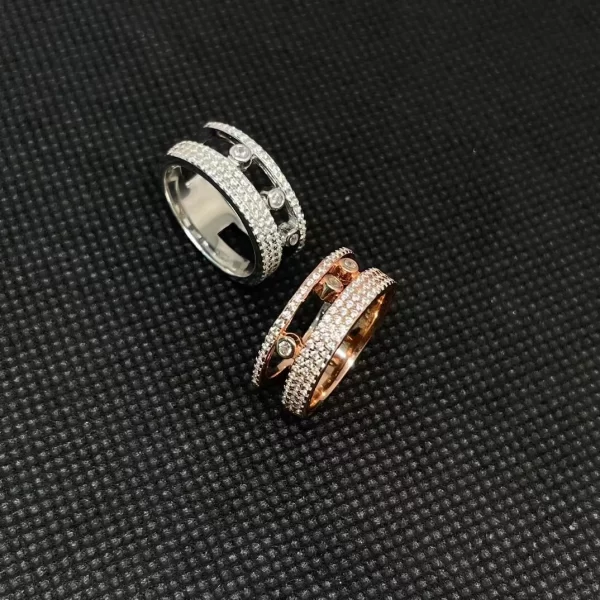 Anéis deslizantes de diamante feminino 925, série de joias francesas, série de joias francesas originais Westka - Image 2