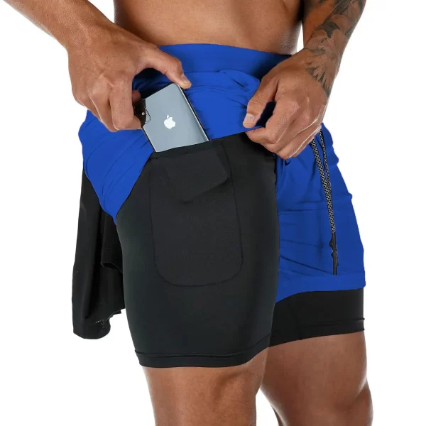 Shorts masculino,Camo, de corrida, ginásio calções desportivos 2 em 1 treino de treino rápido seco ginásio fitness jogging calças curtas de verão - Image 18