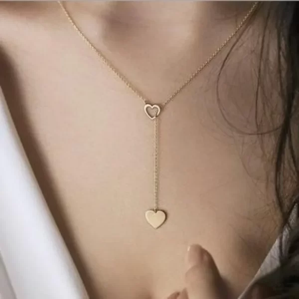 Colar de coração de cobre para mulheres, pingentes boho, joias da moda, presente para menina, moda, novo - Image 2