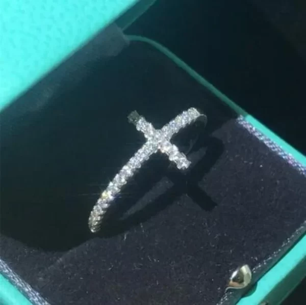 Anéis feminino de diamante feito à mão cz promessa real 925 prata esterlina noivado casamento anéis de banda gemstones festa jóias - Image 16
