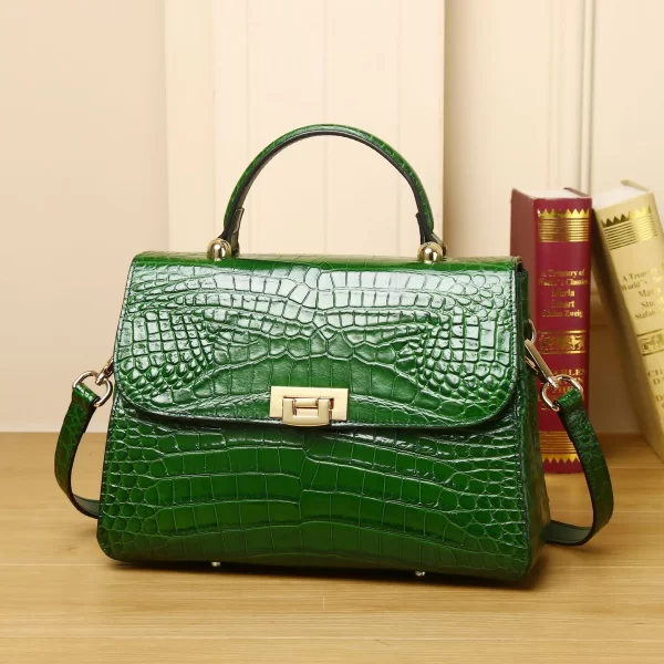 Bolsas feminina, Real couro crocodilo bolsa padrão, designer de luxo bolsa, moda sacos, alta qualidade, novo - Image 9