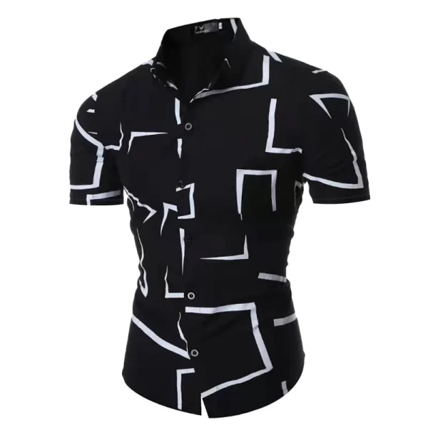 Camisas masculina manga curta, camisas polo na moda, tops personalizados, juventude, verão - Image 2