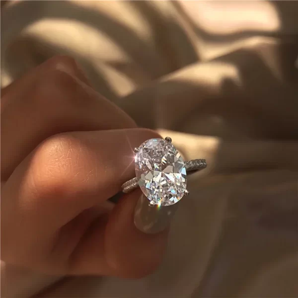 Anéis feminino de diamante feito à mão cz promessa real 925 prata esterlina noivado casamento anéis de banda gemstones festa jóias - Image 29
