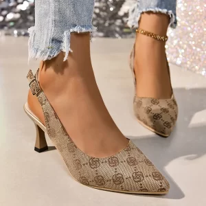 Sandálias femininas de salto alto com alças para tornozelo plus size 42, sapatos de festa com salto fino, designer de marca, verão