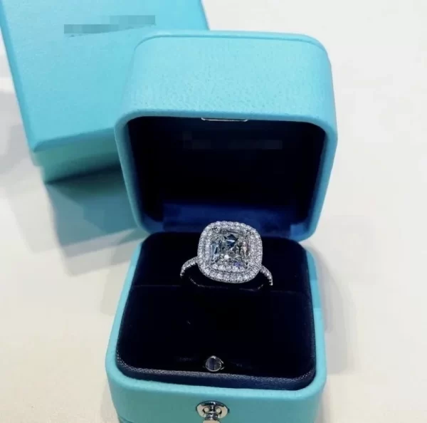 Anéis feminino de diamante feito à mão cz promessa real 925 prata esterlina noivado casamento anéis de banda gemstones festa jóias - Image 46