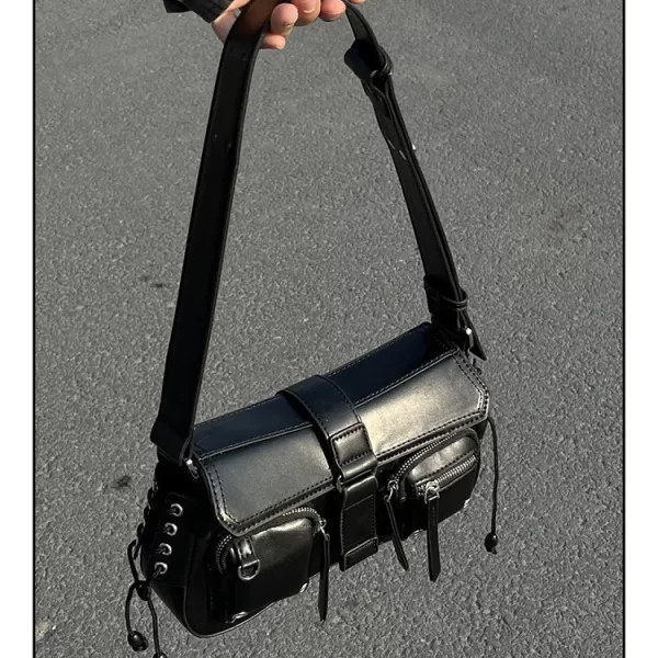 Bolsa de ombro retrô feminina de Miyagawa, bolso múltiplo, carteiro, versátil, picante, bolsa axilas, novo - Image 5