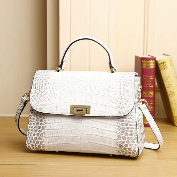 Bolsas feminina, Real couro crocodilo bolsa padrão, designer de luxo bolsa, moda sacos, alta qualidade, novo - Image 2