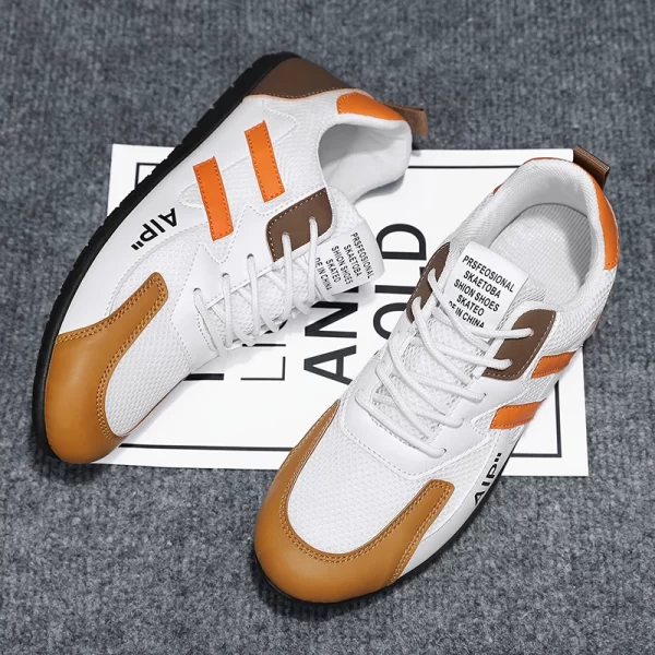 Sapatos masculinos de malha respirável, confortável e elegante, versátil ao ar livre, sapatos de caminhada casuais, novo - Image 4