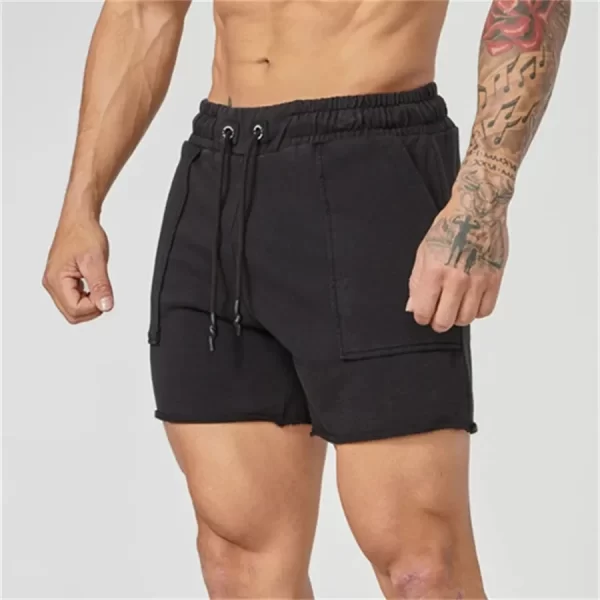 Shorts/Bermuda de algodão solta masculina calça curta casual, corredores fitness, shorts de musculação, nova moda, verão. - Image 5