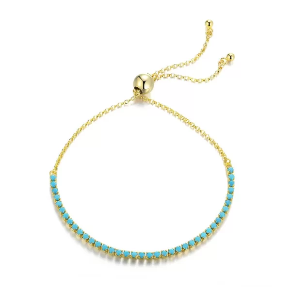 Pulseiras feminina, BAMOER-Clássica, 14K Banhado a Ouro, 925 Sterling Silver, Slider Ajustável, Jóias para, CZ - Image 8