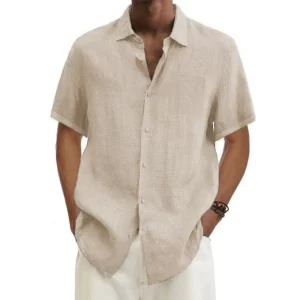 Camisas masculina de manga curta com decote em v, monocromática, oversize, casual, camisa solta plus size, com botão de ioga masculina, nova