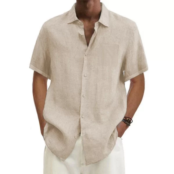Camisas masculina de manga curta com decote em v, monocromática, oversize, casual, camisa solta plus size, com botão de ioga masculina, nova