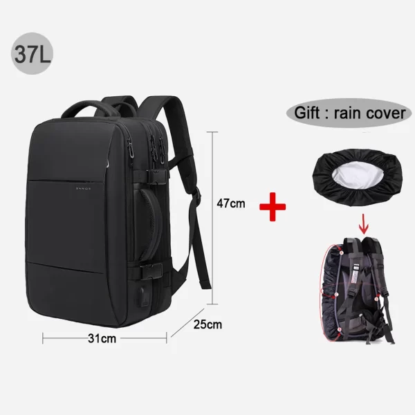 Mochilas de Viagem Impermeável, Bolsa USB Expansível, Grande Capacidade, Estética, Negócios, Escola, Moda, 17.3 - Image 7