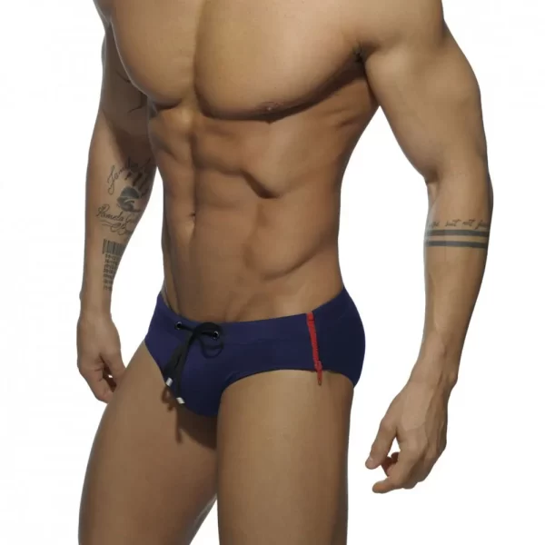 Sumgas masculina, One Piece Biquíni Swimwear, Lados Duplos, Zíperes com ou sem Almofada Esponja, Cuecas de Cintura Baixa, Sexy Men's Swimming... - Image 3