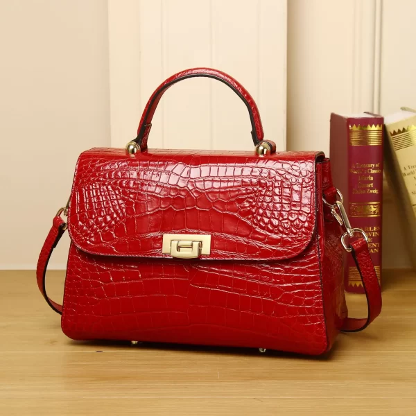 Bolsas feminina, Real couro crocodilo bolsa padrão, designer de luxo bolsa, moda sacos, alta qualidade, novo - Image 10