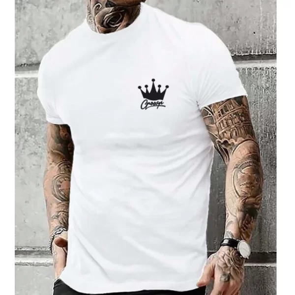 Camiseta K com impressão 3D de letras masculina, camiseta grande solta, manga curta casual diária, camiseta com design de rua, roupa simples - Image 14