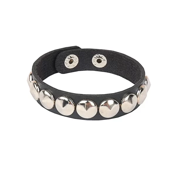 Pulseira de couro, unissex,  PU punk gótico, 3 linhas, picos cuspidais, correntes de rebite, jóias para amigos, novo. - Image 9