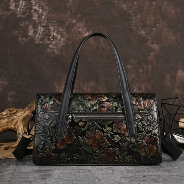Bolsas de couro genuíno feminino, Mortaora, bolsa de ombro estilo retrô, artesanal, grande capacidade, couro, versátil - Image 3