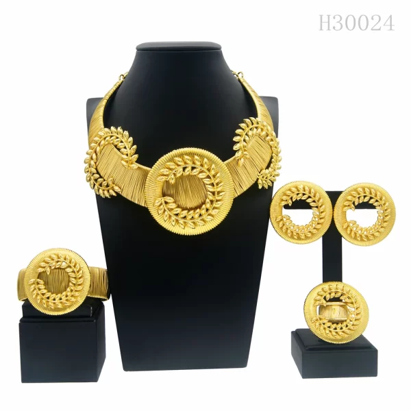 Conjunto de jóias feminino, SYHOL, strass colorido, colar banhado a ouro, gargantilha clássica, banquete de casamento original, 24K - Image 8