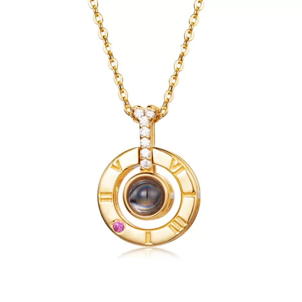 Colar de corrente feminino, SILVERCHAKRA, Eu Te Amo Projeção, Joias para Casal, 100 Idiomas, Melhores Presentes de Confissão. - Image 9