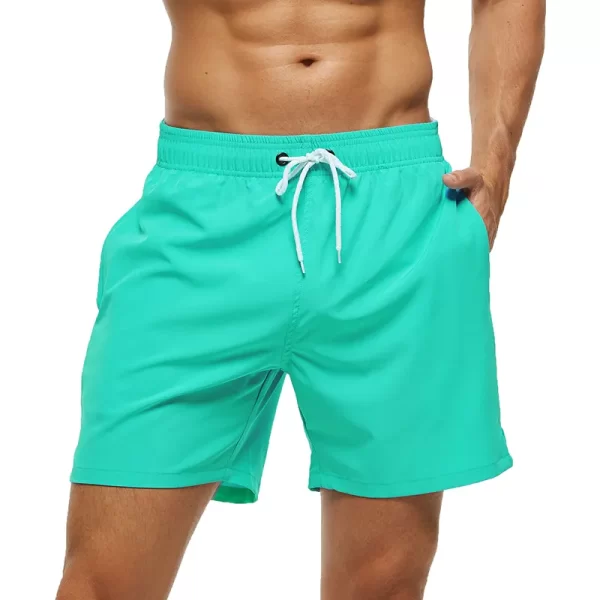 Shorts de praia masculino, Escatch Brand Men's Stretch Swim Trunks Quick Dry Beach Shorts With Zipper Pockets and Mesh Lining - Image 11