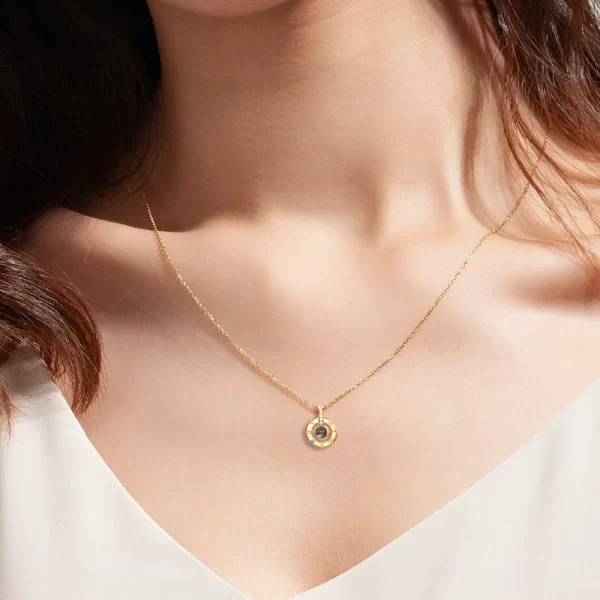 Colar de corrente feminino, SILVERCHAKRA, Eu Te Amo Projeção, Joias para Casal, 100 Idiomas, Melhores Presentes de Confissão. - Image 6