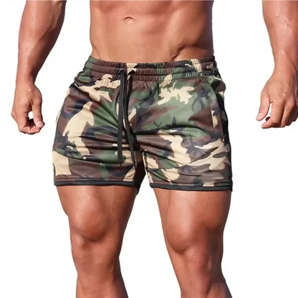 Shorts/Calções masculino esportivos de praia fitness, ginástica de verão, calções de malha respirável, roupa esportiva de secagem rápida, jogger, calças curtas - Image 7