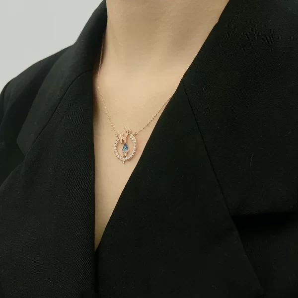 Colar mãe bebê, S925 prata esterlina colar, pingente ins europa e américa vento simples clavícula corrente dos desenhos animados. - Image 5