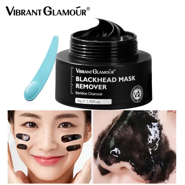 Máscara de limpeza, Vibrante glamour novo carvão de bambu removedor de cravo de nariz peeling, de limpeza profunda, poro hidratante cuidados com a pele - Image 3