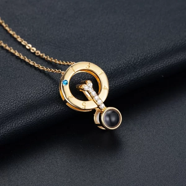 Colar de corrente feminino, SILVERCHAKRA, Eu Te Amo Projeção, Joias para Casal, 100 Idiomas, Melhores Presentes de Confissão. - Image 3