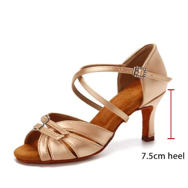 Sapato de dança latina feminino, Swdzm, de salão de baile, de pole dance modernos salsa tango, latinos ajustáveis de salto alto. - Image 16