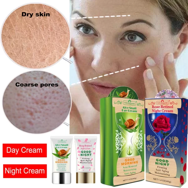 Creme Dia e Noite Retinol, Soro Facial, Clareamento, Hidratante, Anti-Rugas, Envelhecimento, Nutritivo, Cuidados com a Pele, Cosméticos Coreanos - Image 2