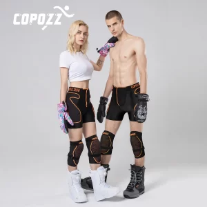 Shorts/Calções esportivos ajustáveis unissex, calções acolchoados anti-choque, joelheiras, proteção, quadril, motocicleta, curto, esqui, skate, esportes