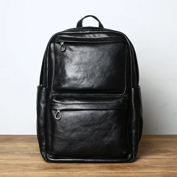Mochila de couro masculina,  NZPI, saco de viagem de moda europeia e americana cabeça do vintage primeira camada de couro, de lazer. - Image 7