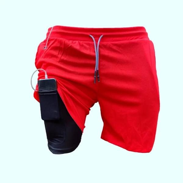 Shorts/Calções de Ginástica Masculina, Corrida, Corredores, Jogging, Esportes, Treino, Calça Curta, Fitness, Mais Recentes, Verão, 2 em 1 - Image 4